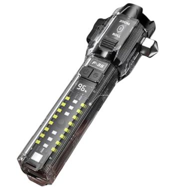 Imagem de Lanterna Tática Multifuncional 10 em 1 Recarregável | Power Bank, Luz Emergência, Quebra Vidro, Alarme de SOS, Display Digital, Super Zoom De 100m, Lanterna Tática Multiuso Para Carro e Viagem