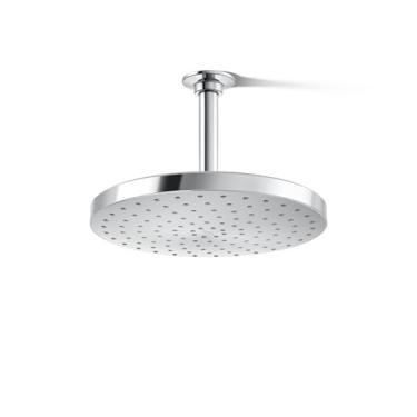 Imagem de KOHLER Chuveiro de chuva 76465-G-CP Awaken de 25,4 cm de função única, chuveiro de chuva redondo fixo de 25,4 cm, 1,75 GPM, cromo polido