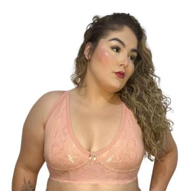 Imagem de Sutiã de Algodão PLUS SIZE com Renda Sem Bojo Feminino Soutien Top Ren