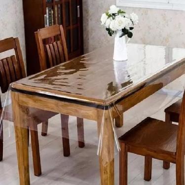 Imagem de Toalha De Mesa Plástico Impermeável 0,15mm 1,40m X1,40m Pvc - Admirare