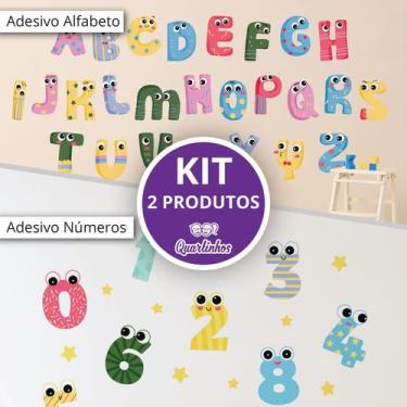 Imagem de Adesivo Alfabeto e Números para Escola & Quarto Infantil - Quartinhos