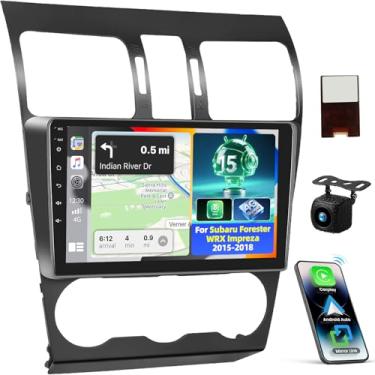Imagem de [8 núcleos 4G + 64G] Rádio automotivo Android 15 para Subaru Forester WRX Impreza 2015-2018 com carro sem fio CarPlay Android Auto, tela sensível ao toque de 9 polegadas, estéreo automotivo com link