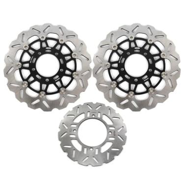 Imagem de Arashi Discos de freio dianteiros traseiros rotores para Kawasaki Z1000SX 2011-2016, Z1000 SX ABS 2011-2019, Z1000 2007-2013, acessórios de substituição de motocicleta preto