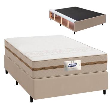Imagem de Cama Box Baú Casal Gazin Colchão com Molas 138x188x64cm Flora