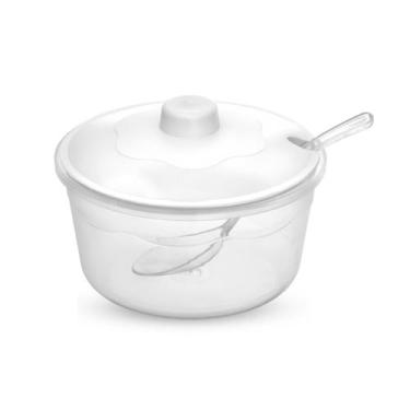 Imagem de Açucareiro Com Colher BPA Free Prático Transparente 400 ml - Plásticos