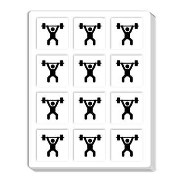 Imagem de Adesivos de planejador transparentes para academia de halterofilismo, 1,27 cm, scrapbooking, calendário artístico, artesanato, pacote com 120