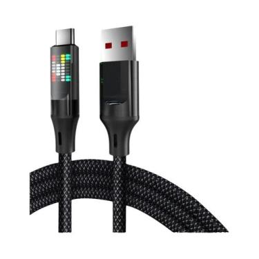 Imagem de Cabo USB C Para Tipo C De 120W Com Luzes LED, Cabo De Carregamento Ráp