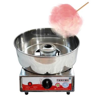 Imagem de MáQuina De AlgodãO-Doce Para Barracas,Corpo De AçO InoxidáVel,Calor ControláVel Com Colher De AçúCar E Escova De AçO Para Festas,Festivais,Eventos,Uso DoméStico Ou Comercial