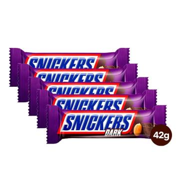Imagem de Kit 5 Chocolate Snickers Dark 42g