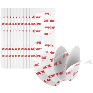 Imagem de Almofadas adesivas Bulina VHB 2 cm de diâmetro 20 peças redondas branc