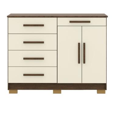 Imagem de Comoda Sapateira 5G 2P 122 cm SIRI 20019 Imbuia Champanhe VLR