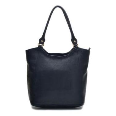 Imagem de Bolsa Feminina em Couro com Zíper Alça de Ombro Casual-Unissex