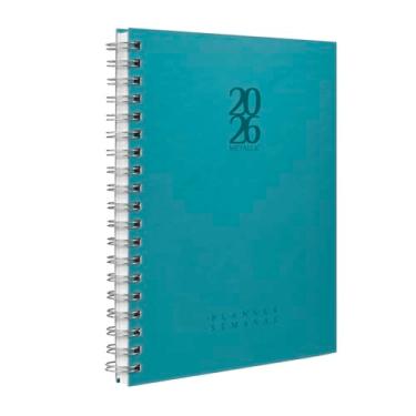 Imagem de Agenda 2026 Planner Semanal Solid Metallic Azul Topázio