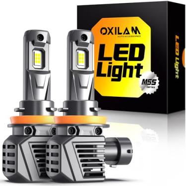 Imagem de OXILAM Lâmpada LED H11 H8 H9, 1000% ultra-brilho, instalação rápida de 3 minutos, Plug and Play sem fio, vida útil de 20 anos, sem cintilação, 99% de compatibilidade, pacote com 2