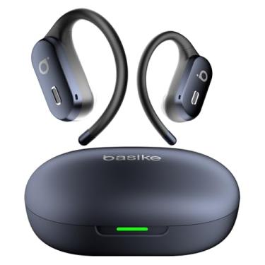 Imagem de Basike Fone de Ouvido Bluetooth Esportivo 5.4, OWS/TWS Som Estéreo Hi-Fi, ANC e Modo Transparência, Suporta Chamadas de Voz, Resistente a Suor e Respingos, Compatível com Android e iOS – Azul