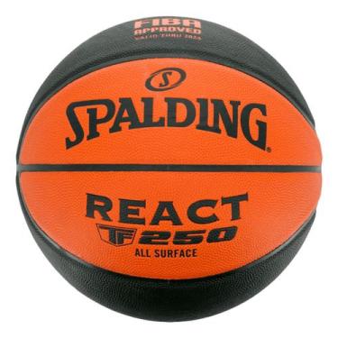 Imagem de Bola basquete spalding react tf-250 fiba - Joma, Laranja, Preto, Único
