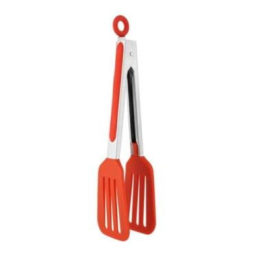 Imagem de Kit com 2 Pegador Espátula em Aço Inox e Silicone (Vermelho)