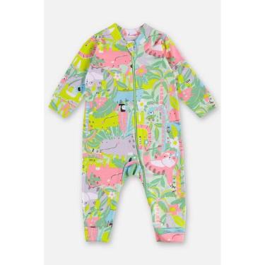 Imagem de Macacão em Suedine para Bebê Menina Up Baby, Verde, 3