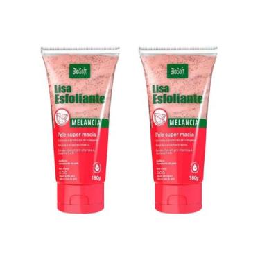 Imagem de Creme Esfoliante Soft hair 180g Biosoft Melancia - Kit C/2un