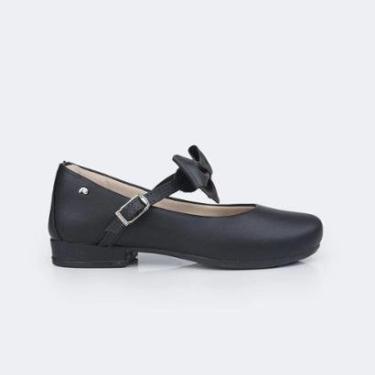 Imagem de Sapato Infantil Preto Pampili Lana Laço Removível Elegante-Feminino