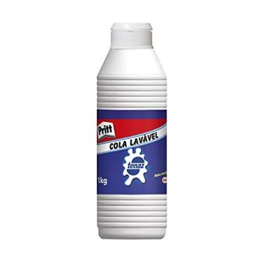 Imagem de Cola Branca Pritt Tenaz, ideal para uso em casa, escola ou escritório, transparente, Cola escolar atóxica adequada para crianças, Embalagem 1x1kg