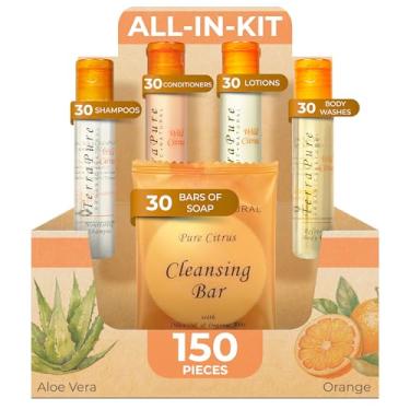 Imagem de Pure Wild Citrus | 1 oz. Liquids and 1 oz. Bar Soaps | 1-Shoppe All-In-Kit | 150 Pieces