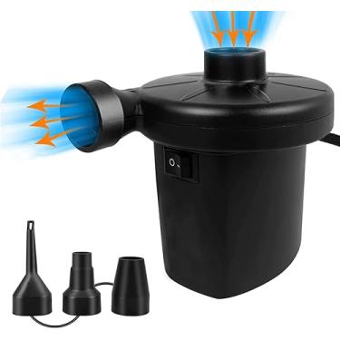 Imagem de Bomba de Ar Elétrica para Infláveis Potente 110V 150W - Infla e Desinfla, 3 Adaptadores (Grande, Médio, Pequeno) para Colchões, Boias, Infláveis de Piscina e Muito Mais - ANIMO SHOP