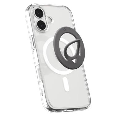Imagem de Spigen Suporte de telefone MagFit Dual Pop (fino) com alça magnética dupla de silicone projetada para MagSafe compatível com iPhone 16/15/14/13/12 Series - cinza mármore (OM105)