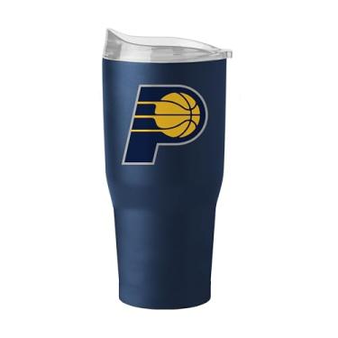 Imagem de FANMATS Copo de aço inoxidável NBA Indiana Pacers de 850 g – Acabamento em pó durável – Cabe na maioria dos porta-copos, oficialmente licenciado pela NBA – Mantém bebidas quentes e frias