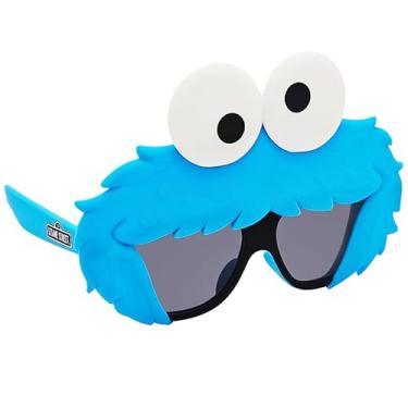 Imagem de Sun-Staches Costume Sunglasses Lil' Characters Cookie Monster Party Favors UV400 Multi-colored, 8"