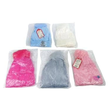 Imagem de Touca Infantil Poliéster Pompom e Forro Color - Tudo em Caixa