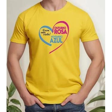 Imagem de Camiseta Camisa Adulto Feminina Masculina Algodão Campanha Outubro Ros