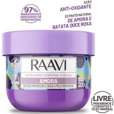 Imagem de Creme Esfoliante Corporal e Facial Amora 200g Raavi