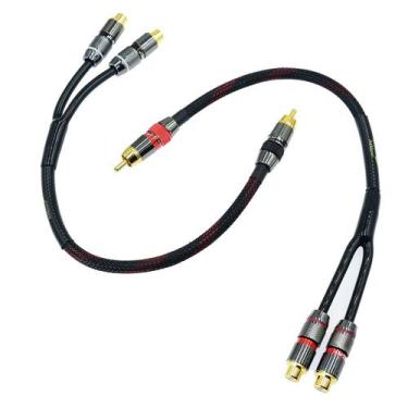 Imagem de Subwoofer divisor RCA blindado Cable Arklove, 1 macho para 2 fêmea