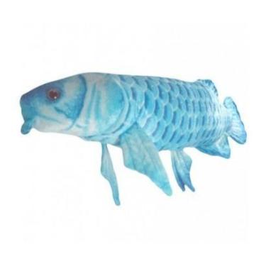 Imagem de Peixe Carpa de Pelúcia Realista Azul 59 cm Antialérgica