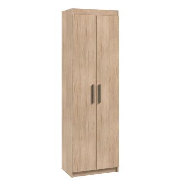 Imagem de Armario Multiuso Estreito Slim 2 Portas com Prateleiras para Lavanderia Cozinha e Area de Servico Organizador