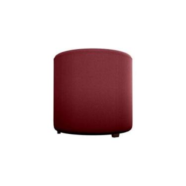 Imagem de Puff Banqueta Redondo Luxo Copenhage Matrix, VELUDO VINHO