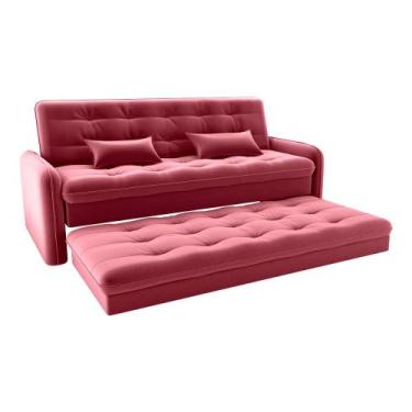Imagem de Sofá Cama Reclinável 3 Lugares casal com bicama Auxiliar Madalena Matr