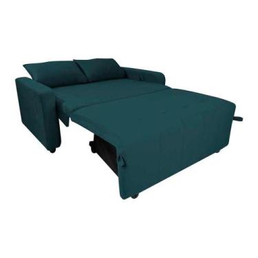 Imagem de Sofá Cama Compacto 2 lugares 1,38 larg Amora New Matrix, SUEDE PETRÓLE