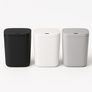 Imagem de Lixeira Tampa Abertura Inteligente Slim Plástico Capacidade de 14 Litros Para Cozinha Banheiro Escritório