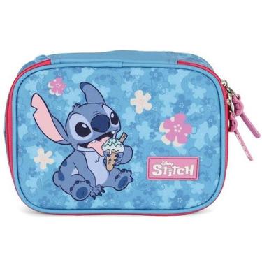 Imagem de Estojo BOX Escolar STITCH Disney Azul e PINK Luxcel