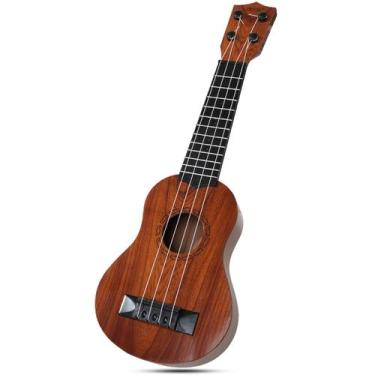 Imagem de Guitarra de ukulele infantil Raimy de 17 polegadas e 4 cordas com palh