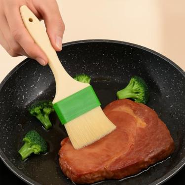 Imagem de Pincel de óleo para grelhar para cozinhar e assar para assar, espalhar marinadas, manteiga, molhos, lavar ovos (grande)