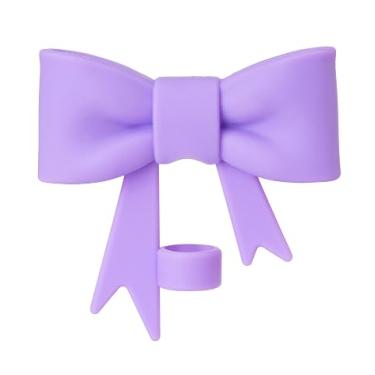 Imagem de Capa de canudo de silicone azul para Stanley Cup - Protetor à prova de poeira com canudos de 10 mm (roxo)