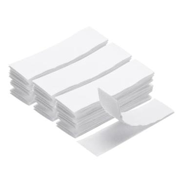 Imagem de Generic 24 conjuntos de tiras de gancho e laço com adesivo 2,5 x 10 cm fita dupla face gancho e laço de nylon autoadesivo para carro de escritório em casa, branco