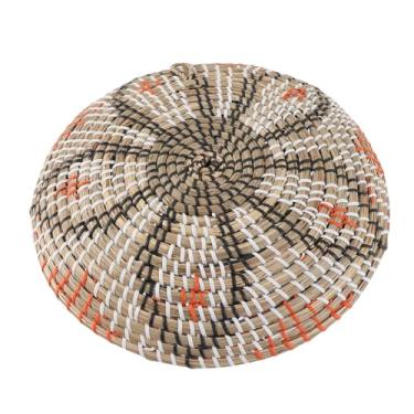 Imagem de YOUTHINK Decoração de Cesta de Parede Tecida de 35 Cm, Arte Prática de Parede Redonda Com Isolamento Térmico para Sala de Estar e Quarto (Estilo 3)