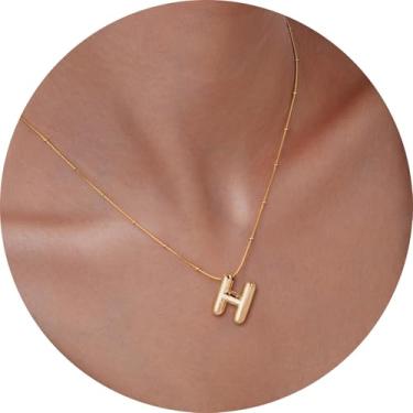 Imagem de Colar com pingente de letra inicial 3D, aço inoxidável, pingente de alfabeto personalizado para uso diário e, F, Aço inoxidável, Sem Pedra Preciosa