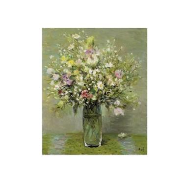 Imagem de Pôster e impressões em tela de flores vintage - reprodução de pintura de arte de parede famosa - flores silvestres 3 imagens para sala de estar 80 x 95 cm 31 x 37 pol sem moldura
