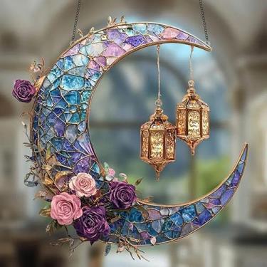 Imagem de Pendurado em janela manchada, enfeites de acrílico para pendurar na janela, decoração para sala de estar, quarto, verão, casa, varanda, ornamentos, decoração, 19,8 cm