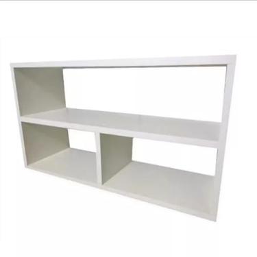 Imagem de Nicho Retangular Decorativo, MDP 15mm, 48x40cm, com Divisória, Pronto Para Instalar (Branco)